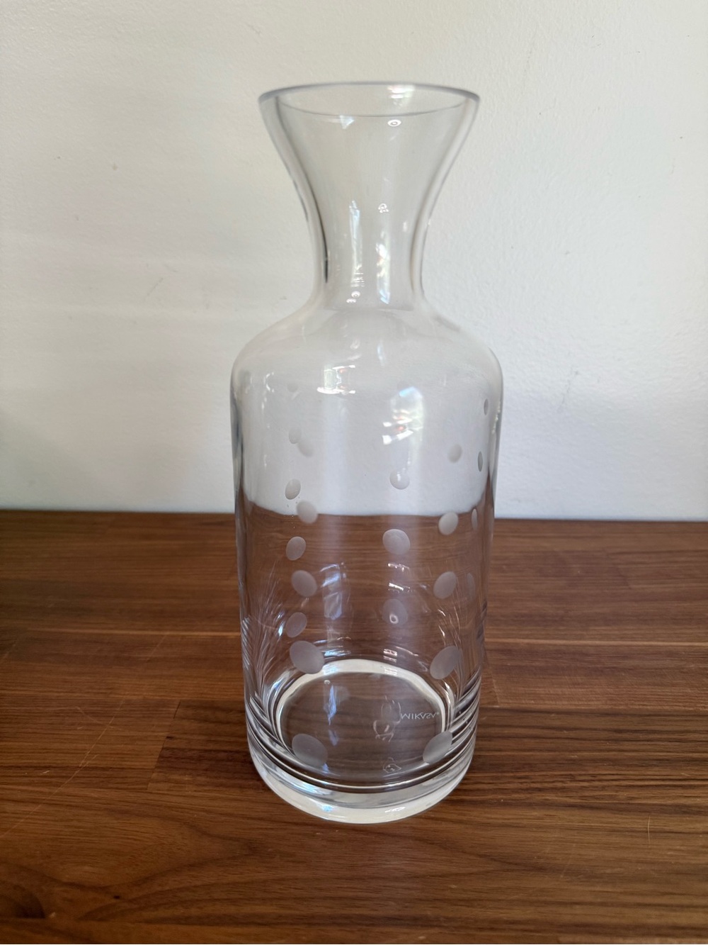 Mikasa Cheers Crystal Wine Water Carafe Decanter 32 oz Dots EUC
